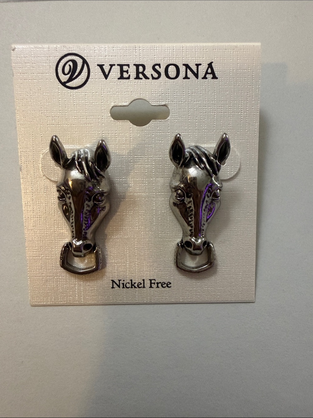 Versona Silver Horse Head Cuff Links - Silver